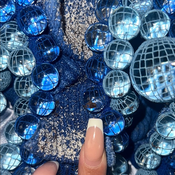 Elegant Custom Made Blue Sand Dress 3lato - Picture 9 of 10